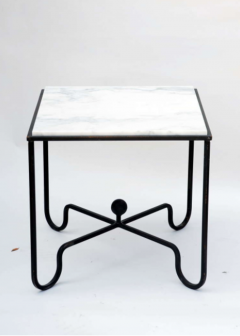  Design Fr res The Entretoise Wrought Iron and Marble Tables - 719833