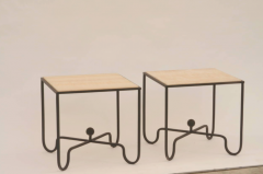  Design Fr res The Entretoise Wrought Iron and Onyx Tables - 719811