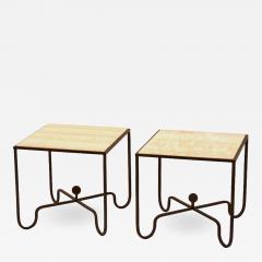  Design Fr res The Entretoise Wrought Iron and Onyx Tables - 725490