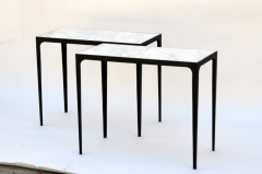  Design Fr res The Esquisse Iron and Honed Marble Side Tables - 719846