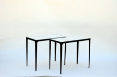  Design Fr res The Esquisse Iron and Honed Marble Side Tables - 719847