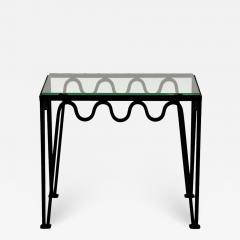  Design Fr res The M andre Blackened Steel and Glass Side Table - 725479