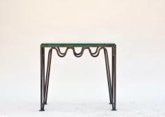  Design Fr res The M andre Verdigris Iron and Glass Side Table - 718931