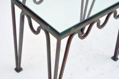  Design Fr res The M andre Verdigris Iron and Glass Side Table - 718933