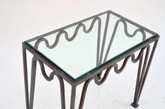  Design Fr res The M andre Verdigris Iron and Glass Side Table - 718935