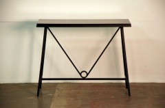  Design Fr res The Trapeze Wrought Iron and Lacquer Console - 719909