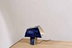  Design Fr res Trap ze Sculptural French Studio Ceramic Lamp - 1087212