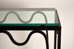  Design Fr res Undulating M andre Wrought Iron and Glass Console by Design Fr res - 1339925