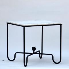  Design Fr res Wrought Iron and Marble Entretoise Side Table by Design Fr res - 1088058