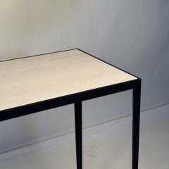  Design Fr res tude Wrought Iron and Honed Cream Limestone Console by Design Fr res - 4328018