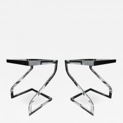  Design Institute America Beautiful Side Tables in Chrome Glass by Design Institute of America - 581199