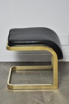  Design Institute America Brass and Leather Stools by DIA - 526685