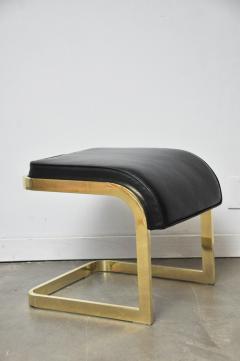  Design Institute America Brass and Leather Stools by DIA - 526688