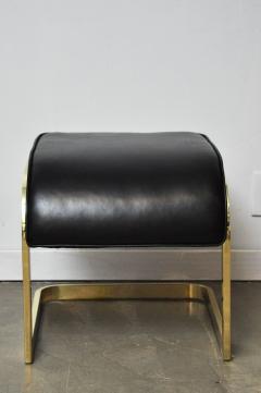  Design Institute America Brass and Leather Stools by DIA - 526690