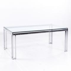  Design Institute America DIA DIA Mid Century Glass and Chrome Dining Table - 3837041