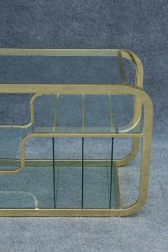  Design Institute America DIA DIA Milo Baughman Style Adjustable Brass Glass Etagere Mid Century Art Deco - 3594300