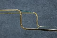  Design Institute America DIA DIA Milo Baughman Style Adjustable Brass Glass Etagere Mid Century Art Deco - 3594316