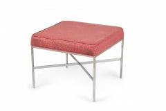  Design Institute America DIA Design Institute Of America Modernist Chrome And Raspberry Upholstery Bench - 3170363