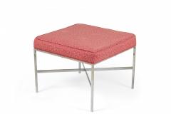  Design Institute America DIA Design Institute Of America Modernist Chrome And Raspberry Upholstery Bench - 3170367