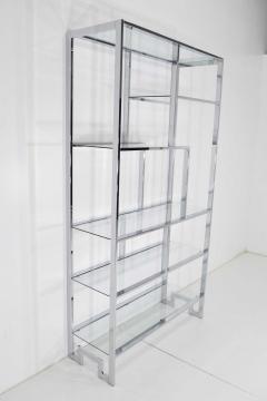  Design Institute America DIA Design Institute of America Chrome and Glass Etagere - 2989047