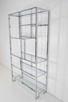  Design Institute America DIA Design Institute of America Chrome and Glass Etagere - 2989061