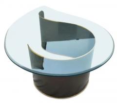  Design Institute America DIA Kaizo Oto for DIA Bronze Powdercoated Curved Steel Teardrop Glass Post Modern - 3181265