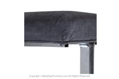  Design Institute America DIA Mid Century Modern Chrome Upholstered Bench Design Institute America - 3981763