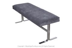  Design Institute America DIA Mid Century Modern Chrome Upholstered Bench Design Institute America - 3981835