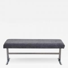  Design Institute America DIA Mid Century Modern Chrome Upholstered Bench Design Institute America - 3985090