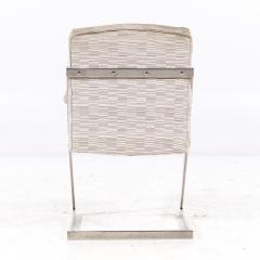  Design Institute America DIA Milo Baughman Style DIA Mid Century Chrome Cantilever Z Dining Chairs Set of 6 - 4245987