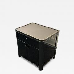  Design Institute America DIA POST MODERN CHROME BLACK ENAMEL NIGHTSTANDS BY DESIGN INSTITUTE OF AMERICA - 3964162