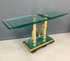  Design Institute America DIA Postmodern Console Table in Glass and Brass by DIA - 2508629