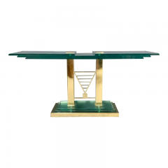  Design Institute America DIA Postmodern Console Table in Glass and Brass by DIA - 2508636