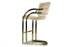  Design Institute America DIA Set of 4 Design Institute of America Brass Stools in the Style of Milo Baughman - 2843180