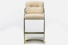  Design Institute America DIA Set of 4 Design Institute of America Brass Stools in the Style of Milo Baughman - 2843182