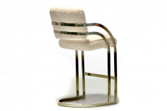  Design Institute America DIA Set of 4 Design Institute of America Brass Stools in the Style of Milo Baughman - 2843183