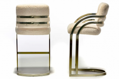 Design Institute America DIA Set of 4 Design Institute of America Brass Stools in the Style of Milo Baughman - 2843348