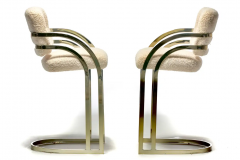  Design Institute America DIA Set of 4 Design Institute of America Brass Stools in the Style of Milo Baughman - 2843353