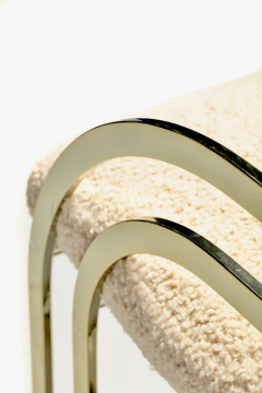  Design Institute America DIA Set of 4 Design Institute of America Brass Stools in the Style of Milo Baughman - 2843376