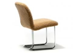  Design Institute America DIA Set of 8 Design Institute of America Chrome Dining Chairs in Camel Boucl  - 3321825