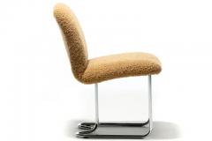  Design Institute America DIA Set of 8 Design Institute of America Chrome Dining Chairs in Camel Boucl  - 3321827