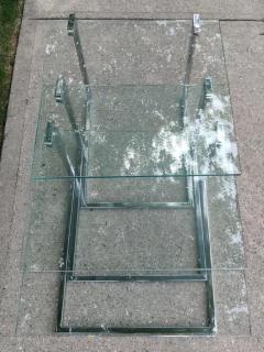  Design Institute America DIA Set of Three Glass Chromed Steel Nesting Tables By Design Institute America - 3253849