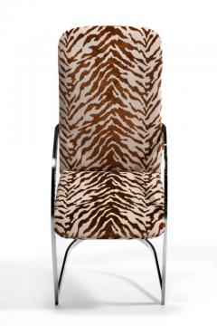  Design Institute America DIA Tall Back Design Institute of America Dining Chairs in Tiger Velvet Set of 4 - 4117960