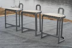  Design Institute America DIA Trio Vintage Design Institute America Counter Height Bar Stools Steel Frames - 3964614