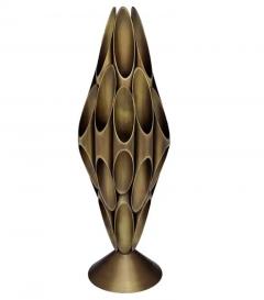  Design Line Hollywood Regency Tubular Table Sculpture Brass Accent Lamp after Mastercraft - 3549000