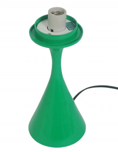  Design Line Mid Century Modern Mushroom Table Lamp by Design Line in Green White Glass - 2581045