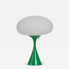 Design Line Mid Century Modern Mushroom Table Lamp by Design Line in Green White Glass - 2584192