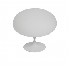  Design Line Mid Century Modern Mushroom Table Lamp by Design Line in White on White Glass - 2606646