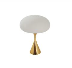  Design Line Mid Century Modern Mushroom Table Lamp by Designline in Brass Gold Color - 3536347