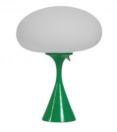  Design Line Mid Century Modern Mushroom Table Lamp by Designline in Green White Glass - 3536369